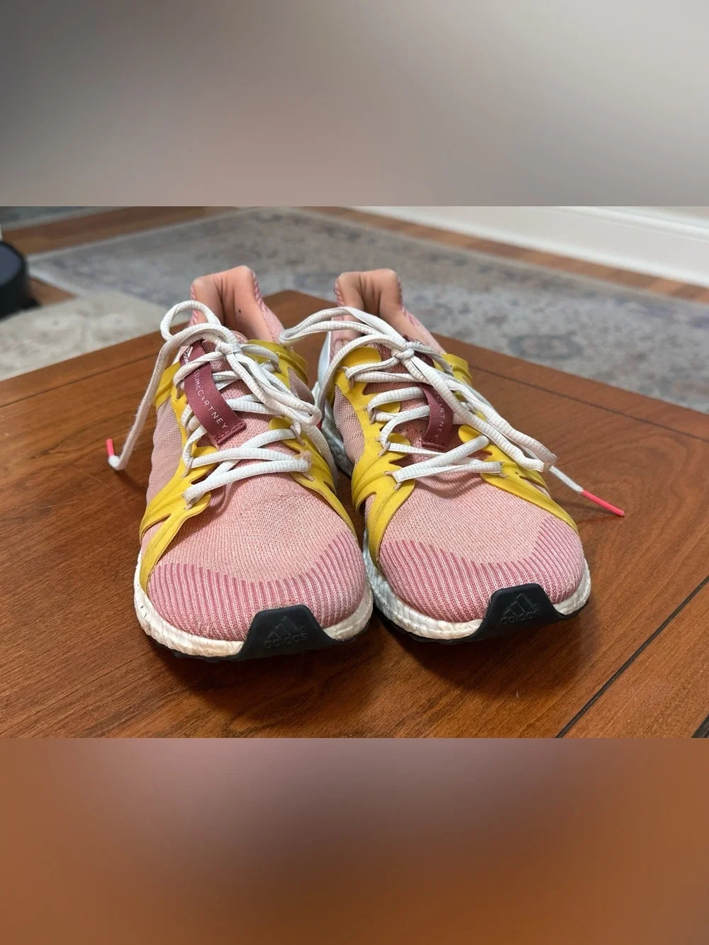 Adidas by Stella McCartney Ultraboost X Pink Yellow Running Shoes US  9 CG3694